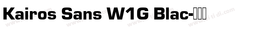 Kairos Sans W1G Blac字体转换